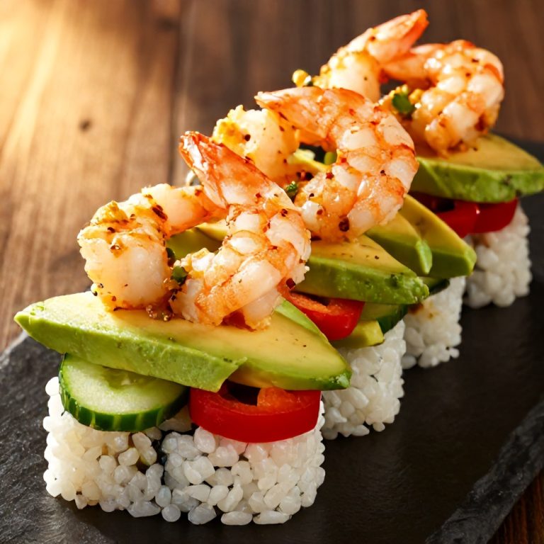 Easy Spicy Shrimp Sushi Stacks