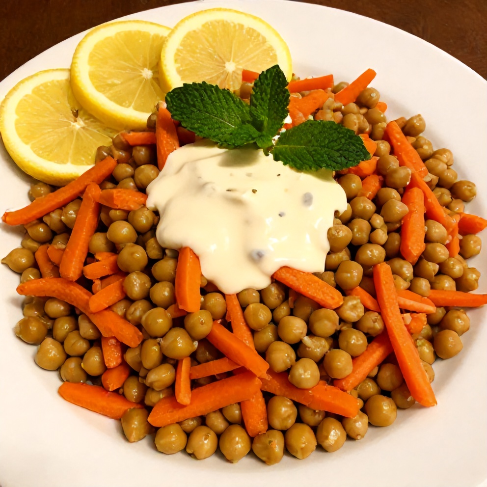 Easy Spring Carrot and Chickpea Salad with Lemon Dressing