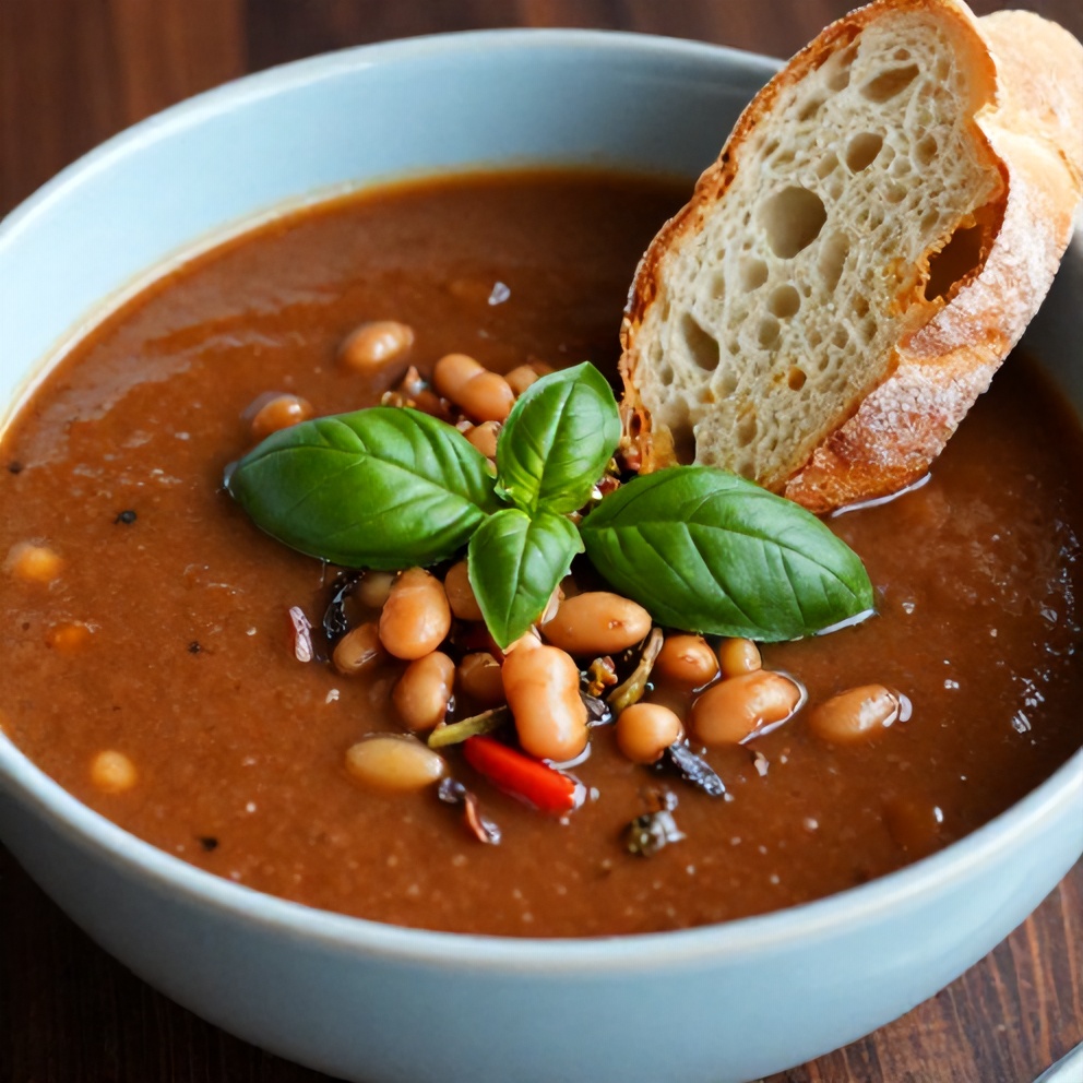 Easy Summer Minestrone Soup with Fresh Basil and Beans