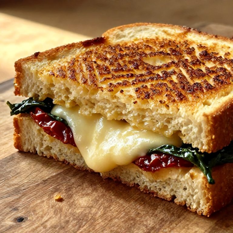 Easy Sun-Dried Tomato Spinach Grilled Cheese