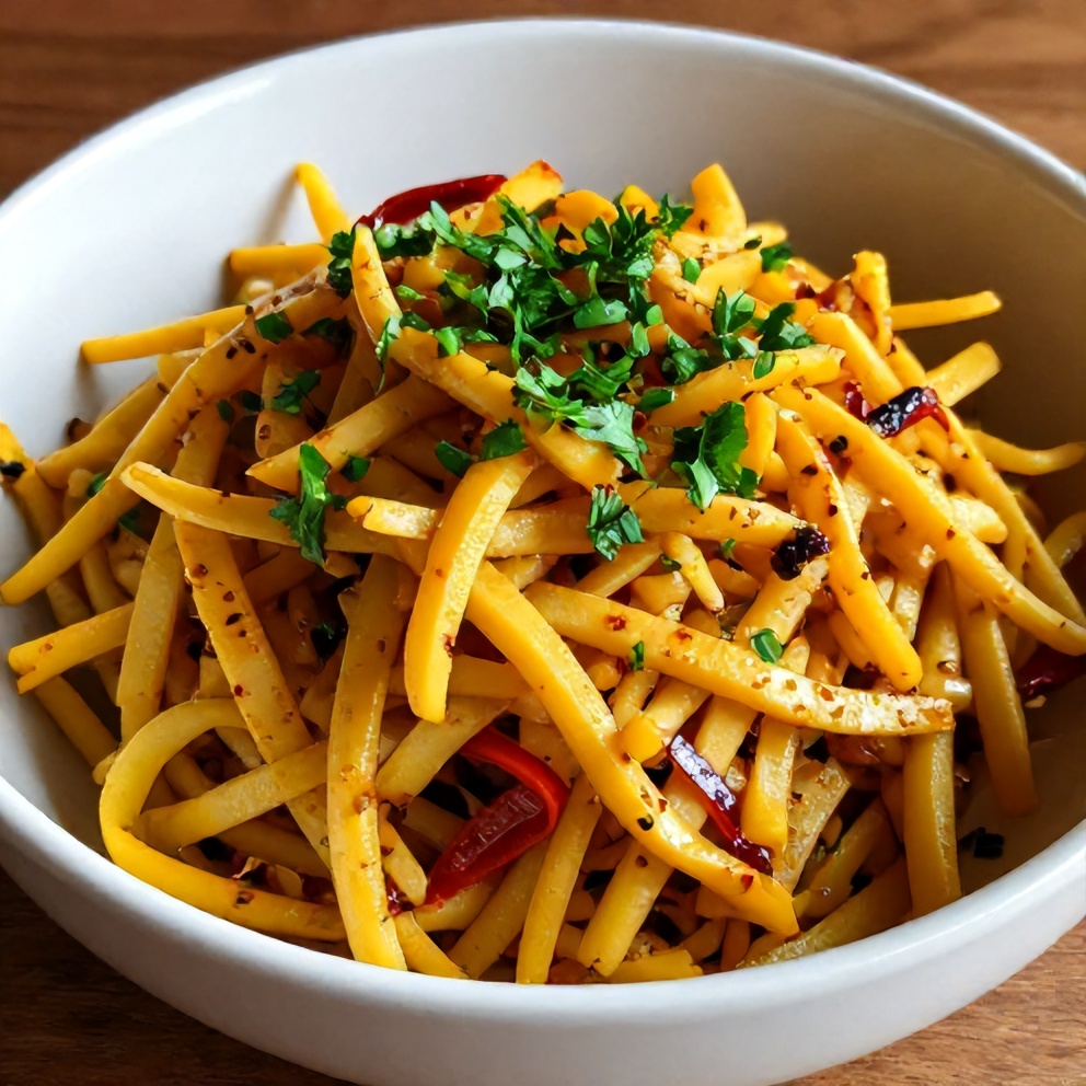 Sweet and Spicy Pickle Slaw served in a bowl