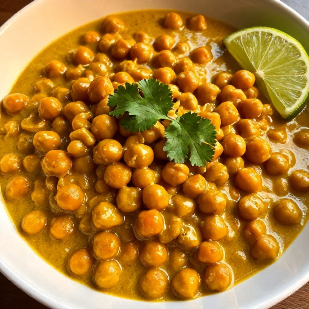 Plated Sweet Potato Chickpea Curry