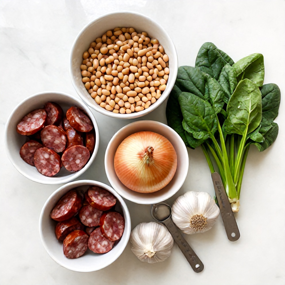 Ingredients for Easy Tuscan White Bean Soup