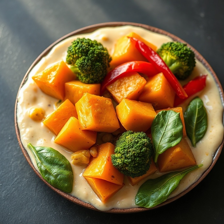 easy vegan coconut curry with sweet potatoes
