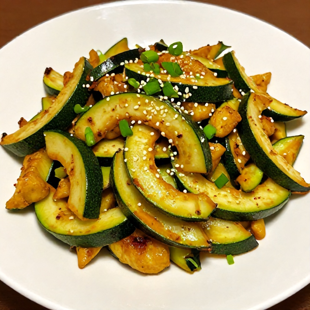 Zucchini Stir Fry on Plate