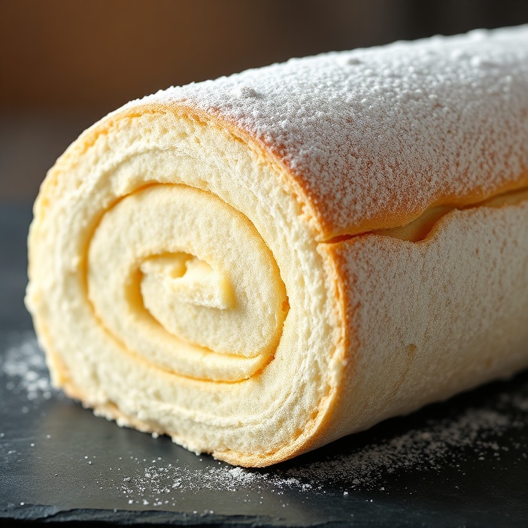 fluffy Japanese cotton candy Swiss cake roll