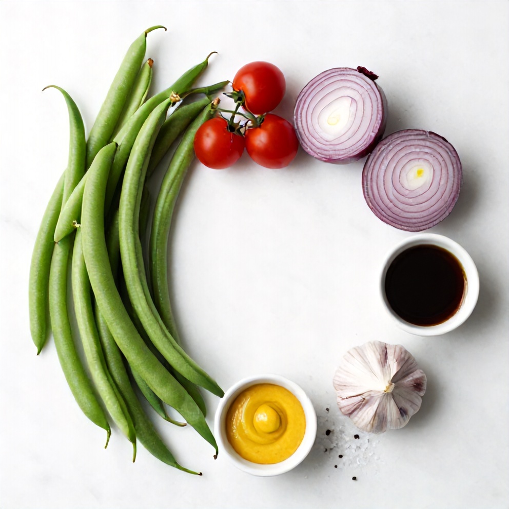 Fresh Green Bean and Tomato Salad Ingredients