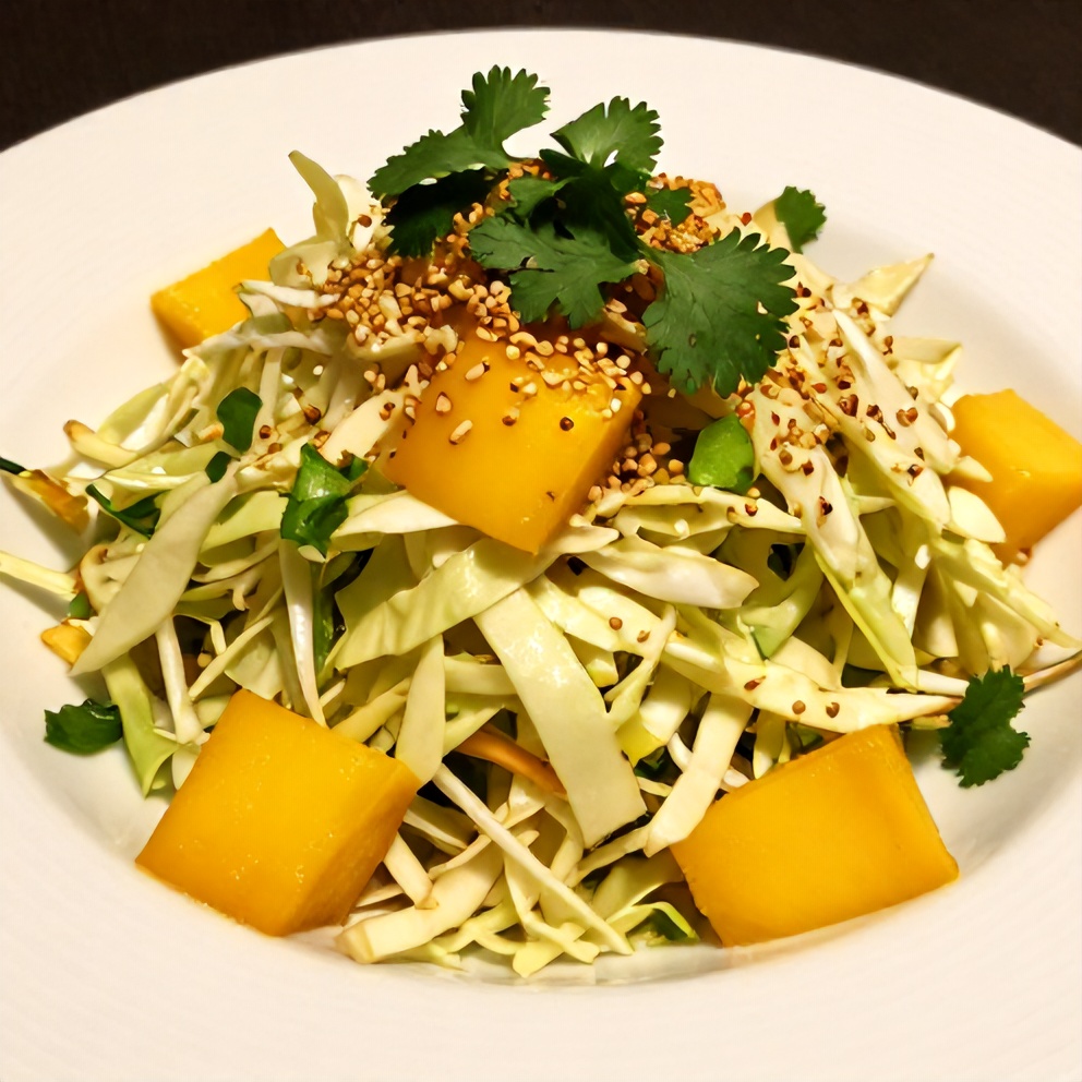Fresh Mango Slaw on a Platter