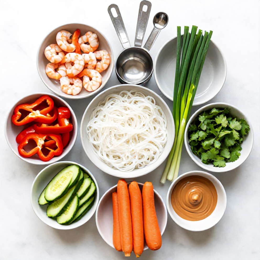 Fresh Spring Roll Bowl Ingredients