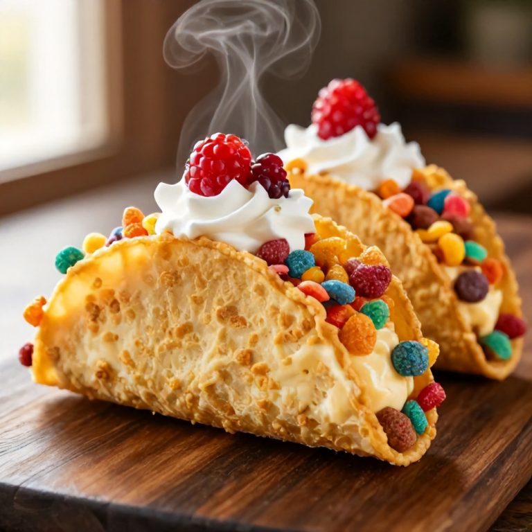 Fruity Pebbles Cheesecake Tacos