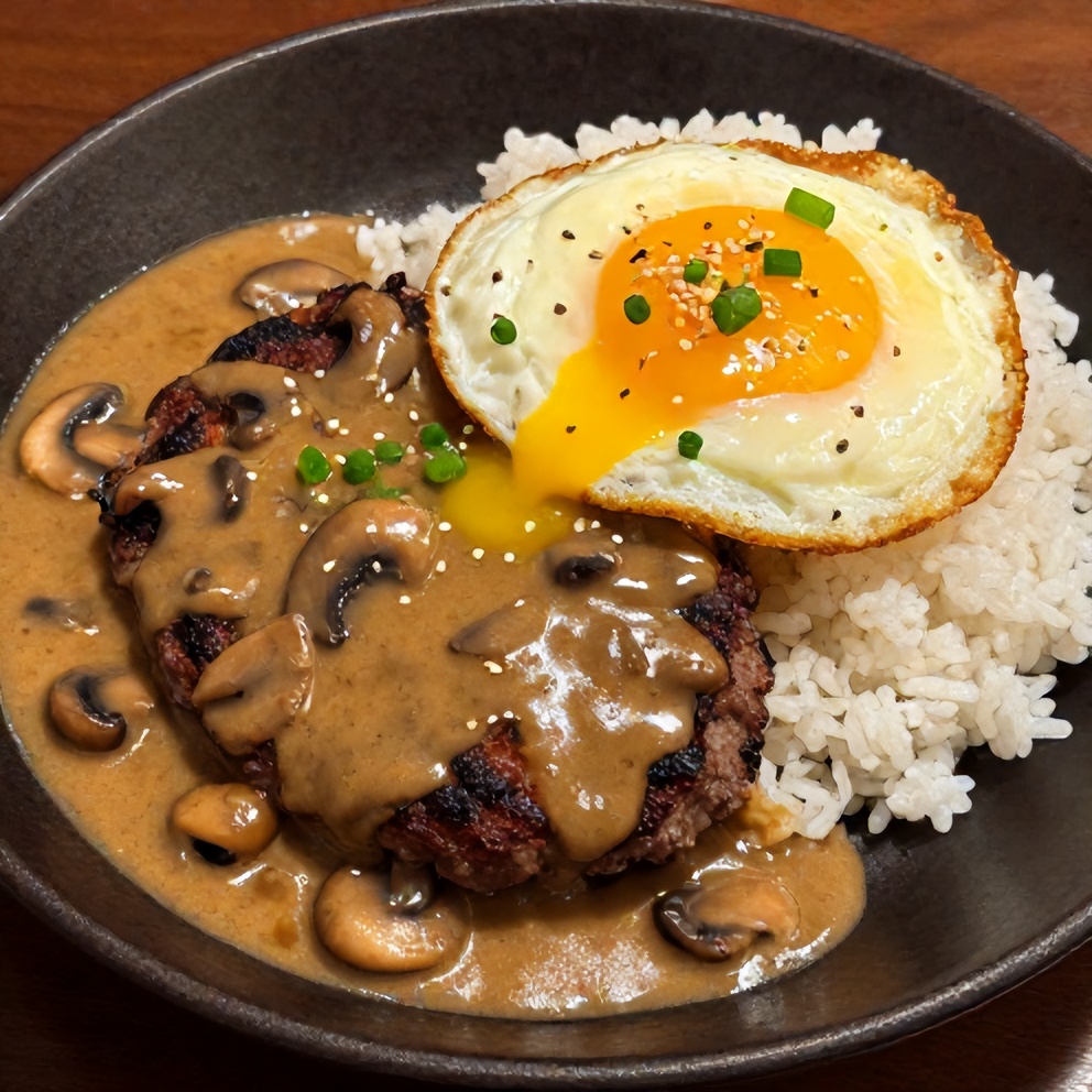 Plated Hawaiian Loco Moco