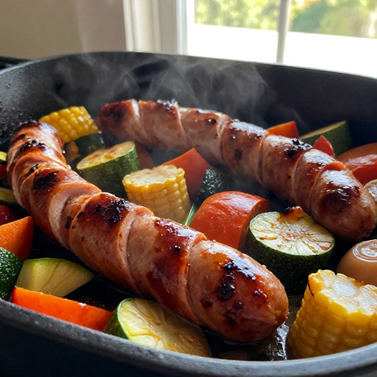 honey garlic kielbasa dinner