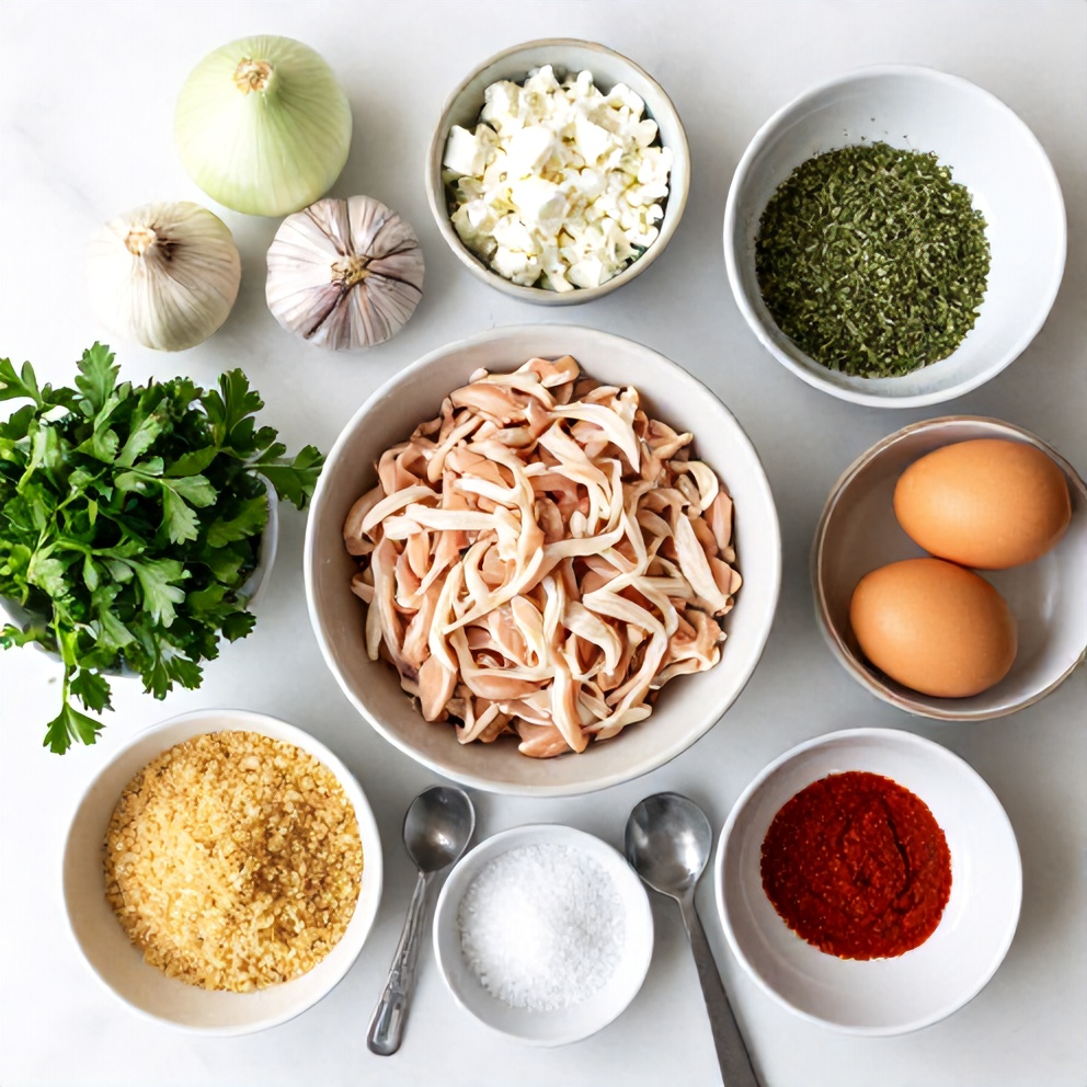 Ingredients for Greek Chicken Burgers