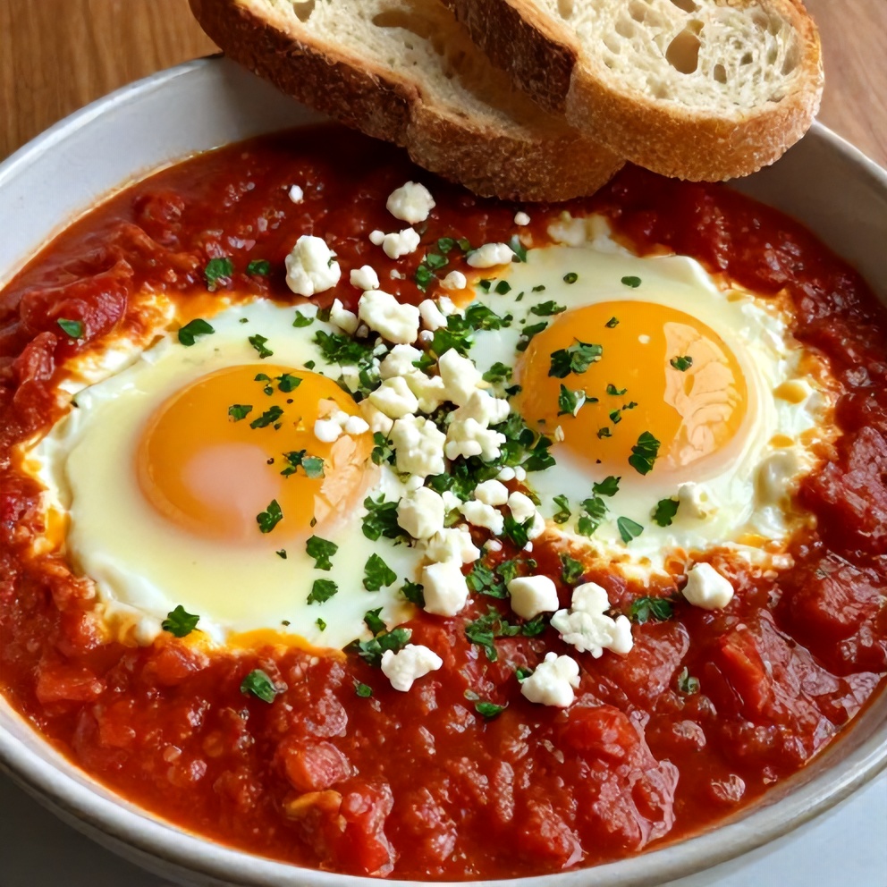 Mediterranean Baked Eggs Ready to Serve