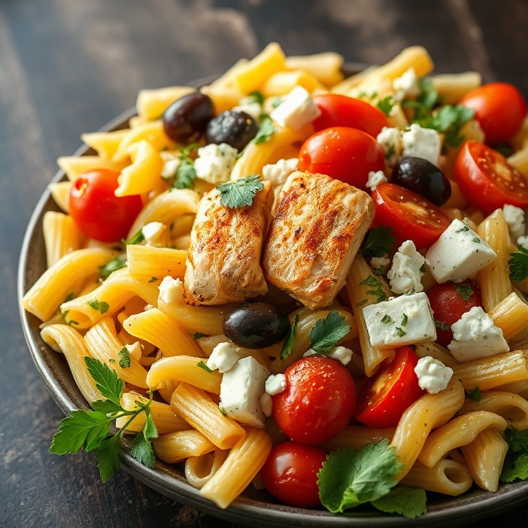 mediterranean chicken pasta salad easy dinner