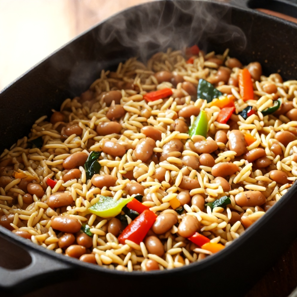 Mediterranean Orzo Beans One-Pot Dinner