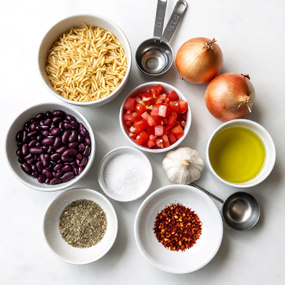 Mediterranean Orzo and Beans Ingredients