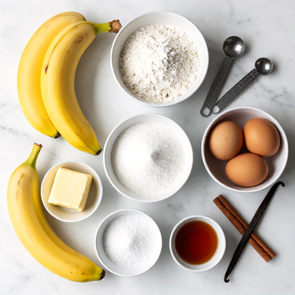 Banana bread ingredients