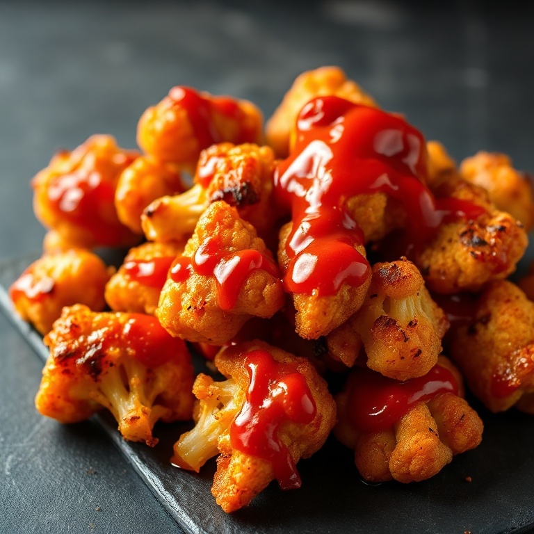 oven baked buffalo cauliflower wings