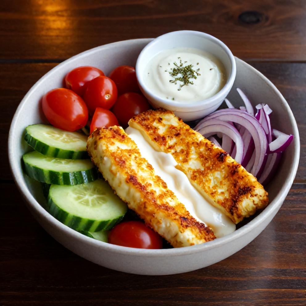 Halloumi Greek Power Bowl