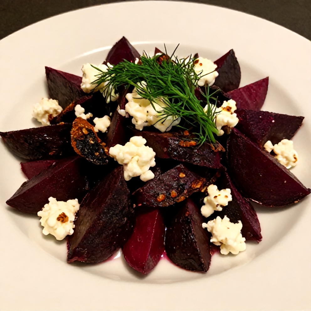 Plated Roasted Beet Salad