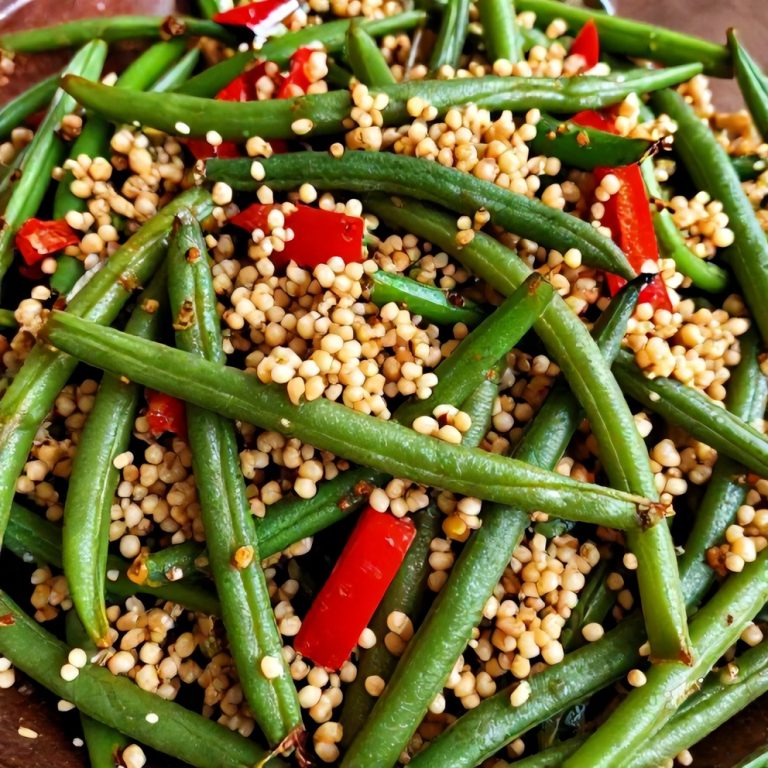 roasted green bean quinoa salad