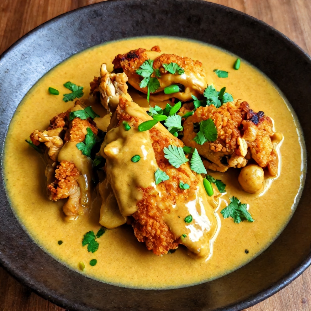 Plated Slow Cooker Chicken Curry
