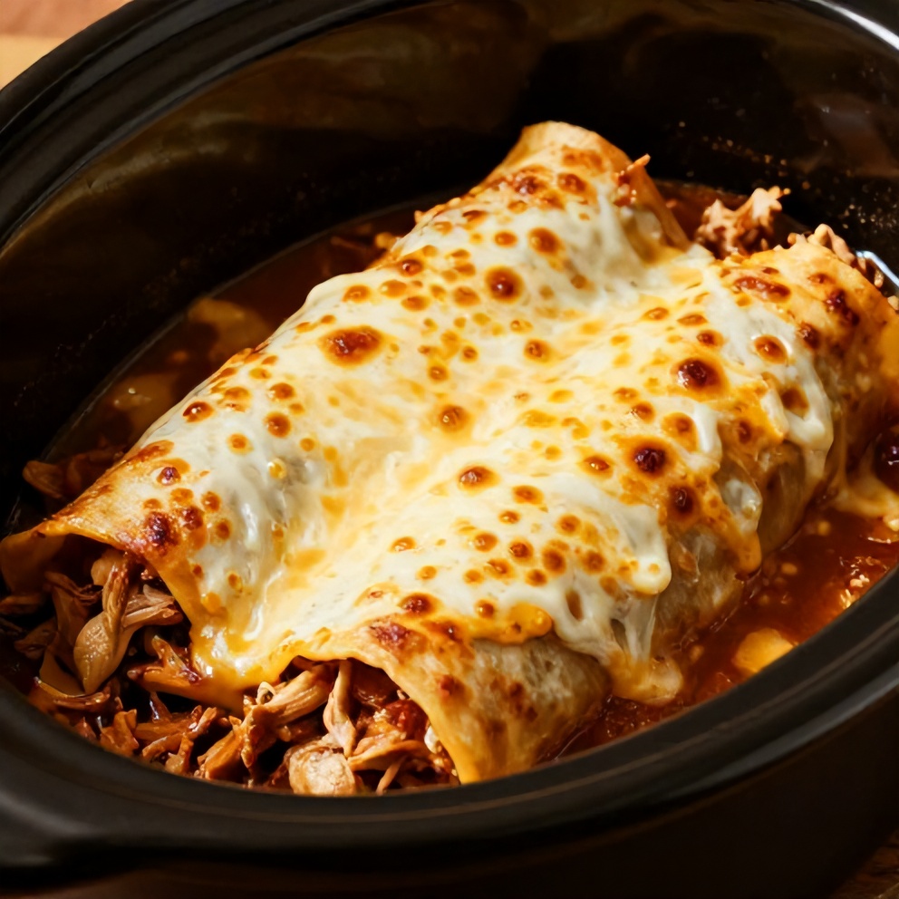 Slow Cooker Chicken Enchiladas