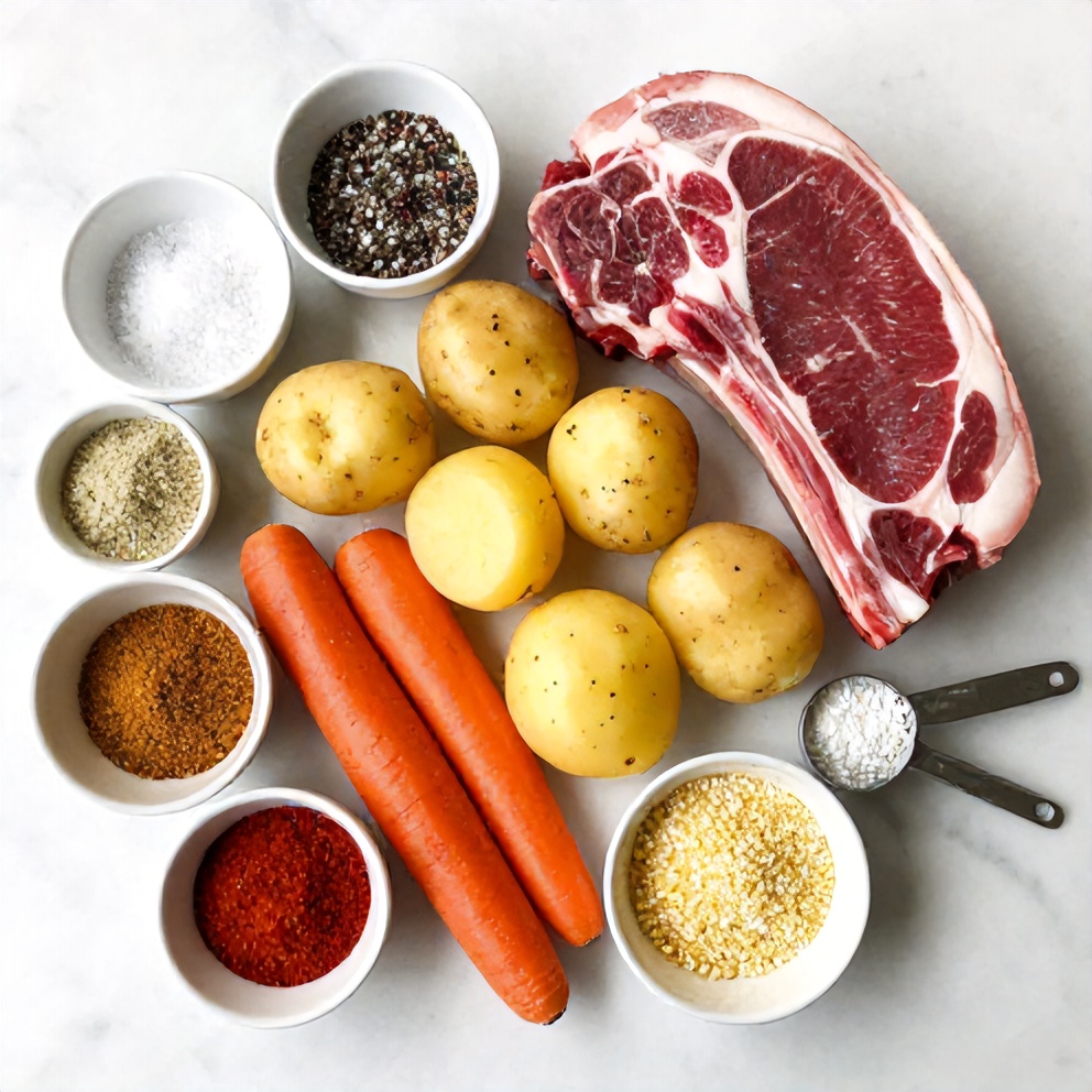 Raw Ingredients for Slow Cooker Chuck Roast