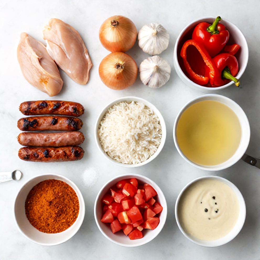 Raw Ingredients for Southern Chicken Bog