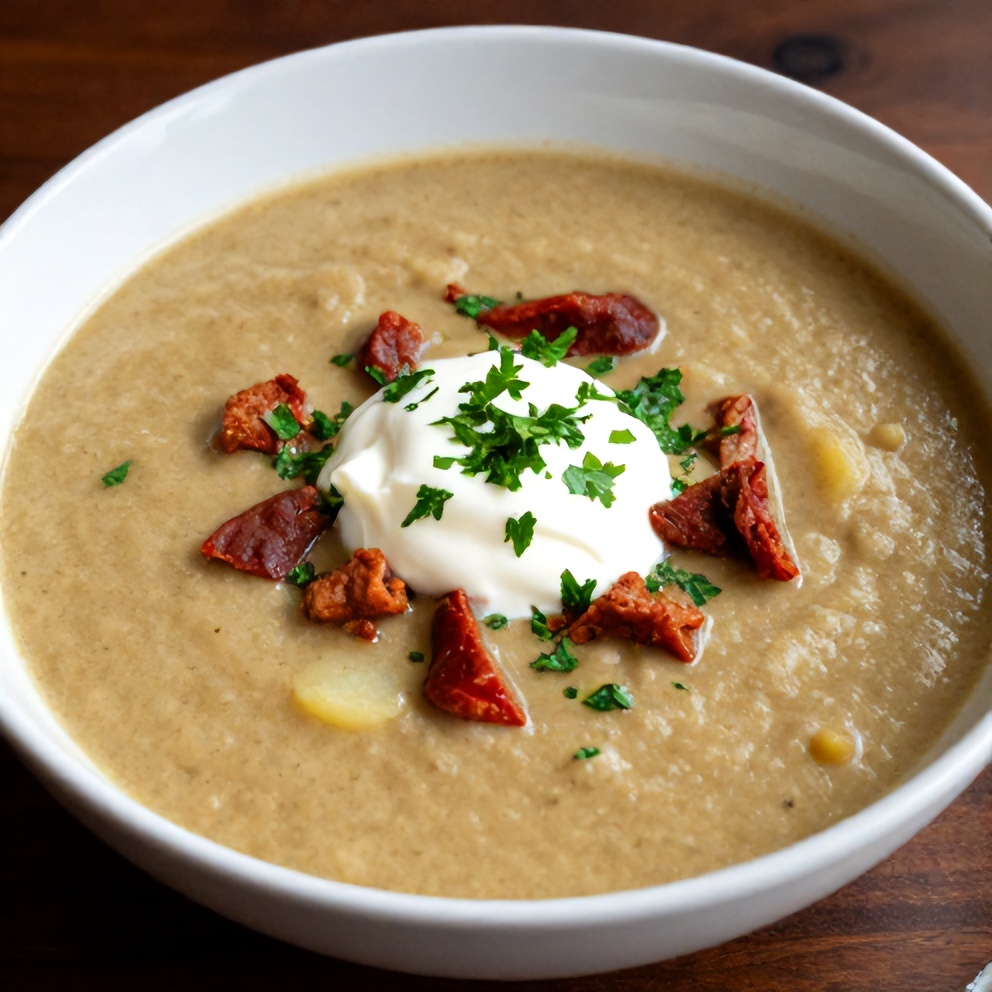 Spanish Potato Soup with Chorizo