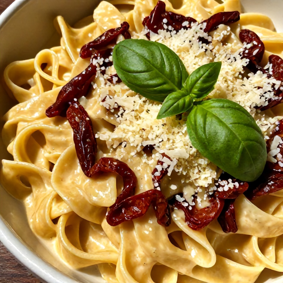 vegan sun dried tomato pasta