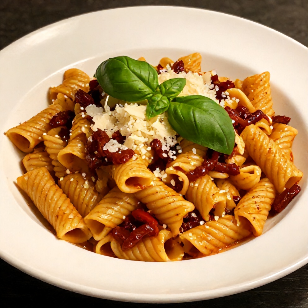 Vegan Sun Dried Tomato Pasta Ready to Serve
