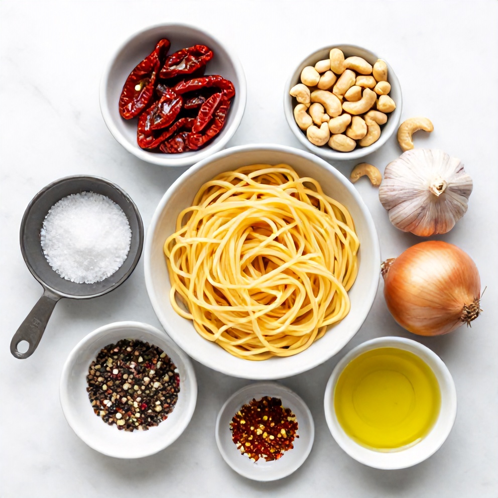 Vegan Sun Dried Tomato Pasta Ingredients