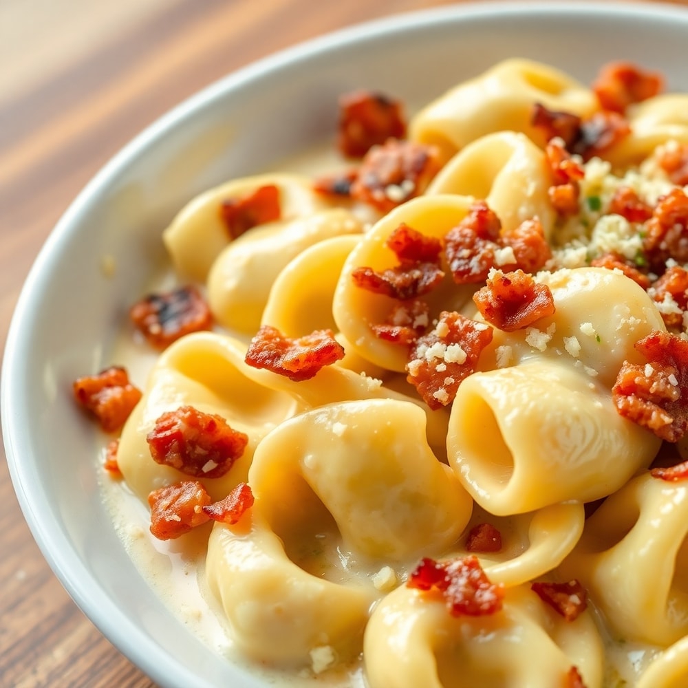 30-minute tortellini carbonara