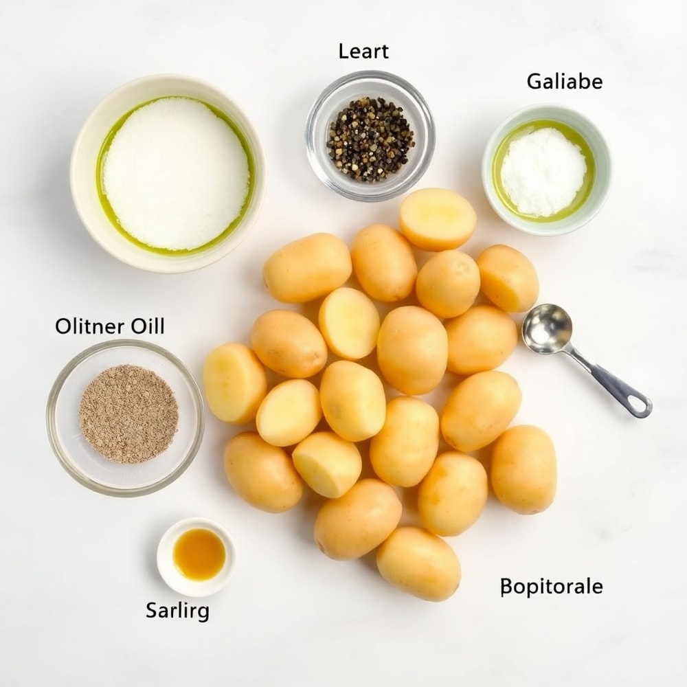 Raw ingredients for air fryer baby potatoes
