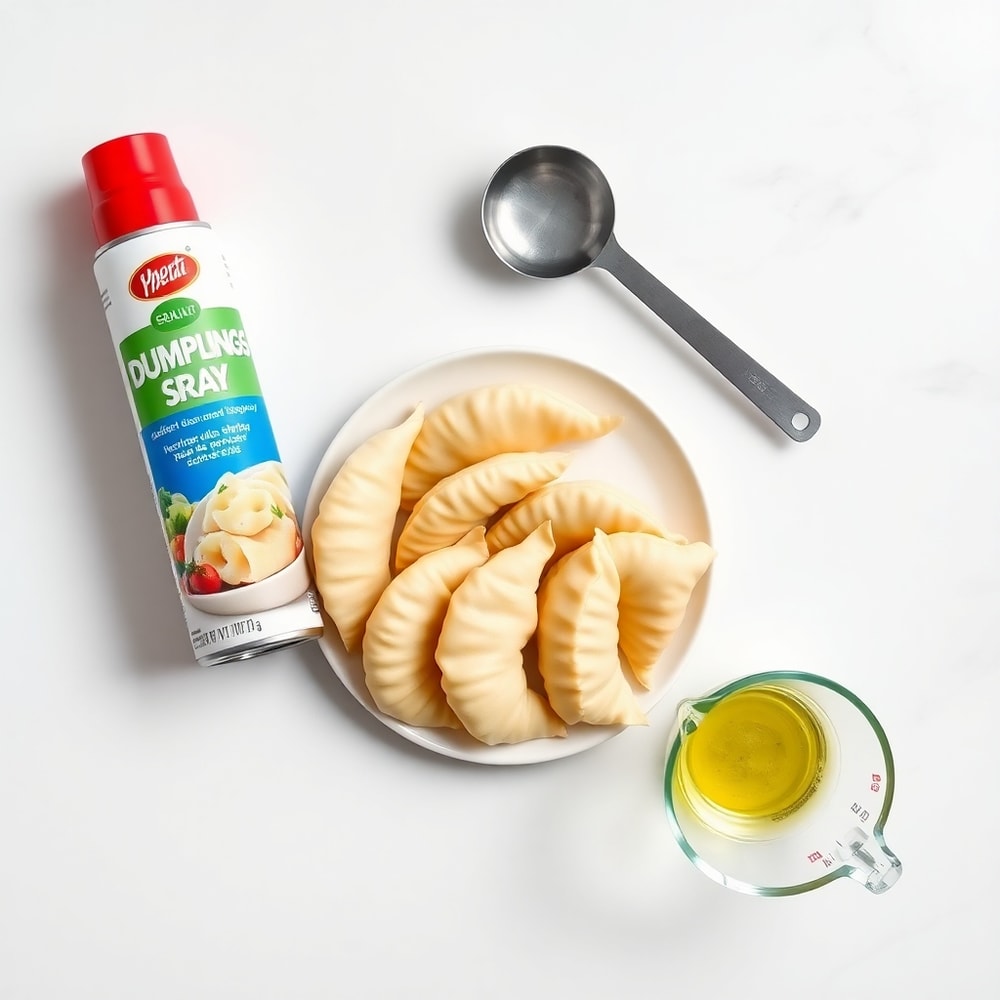 Raw Ingredients for Air Fryer Frozen Dumplings