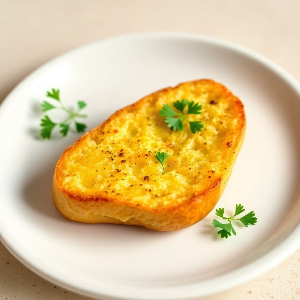 Plated Air Fryer Garlic Bread