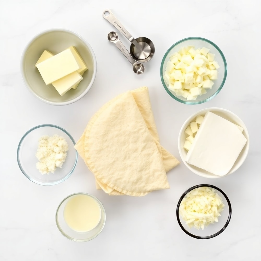 Raw Ingredients for Air Fryer Garlic Bread