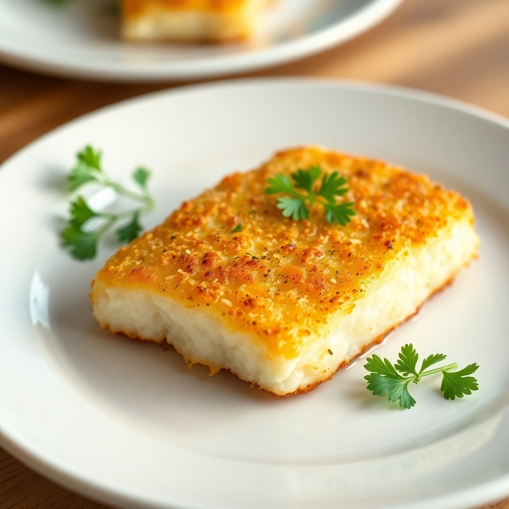 Parmesan Cod on Plate
