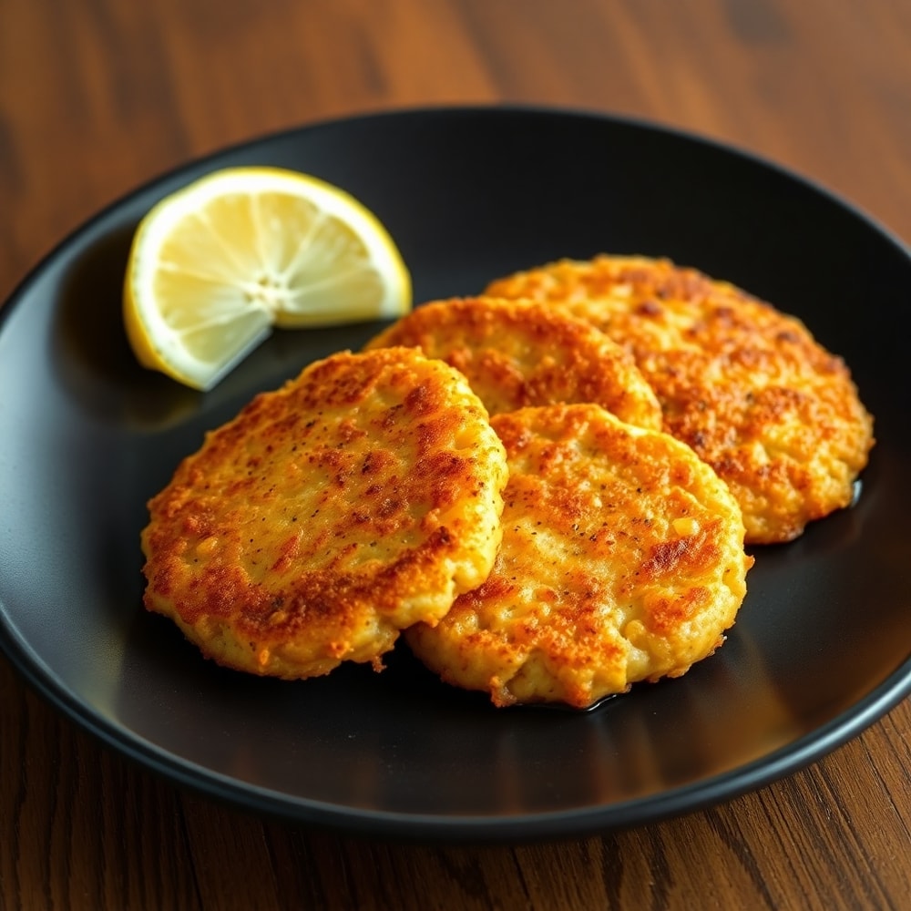 Plated Air Fryer Salmon Patties