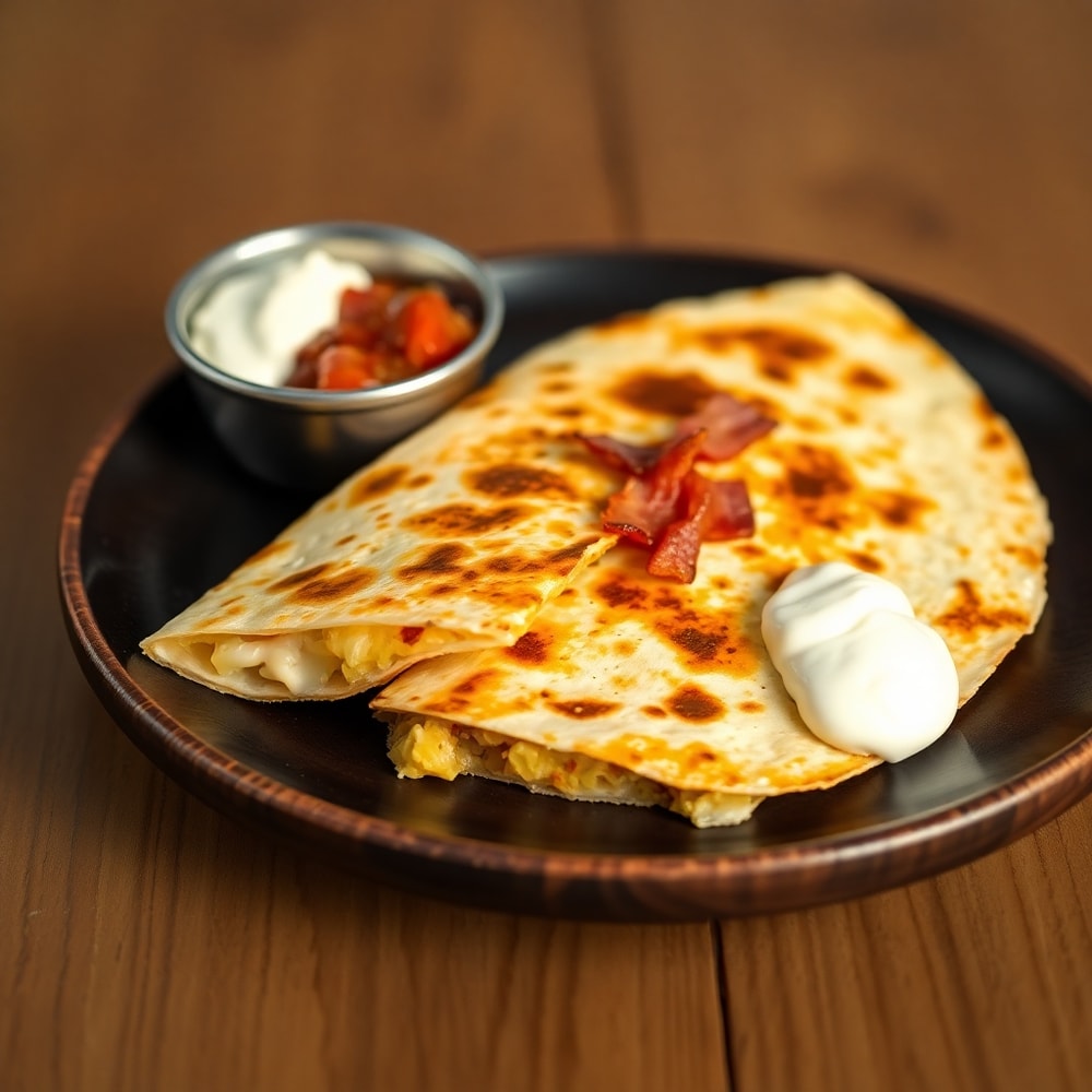 Bacon Egg Cheese Breakfast Quesadillas