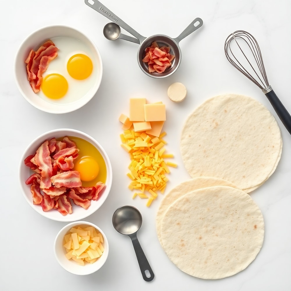 Bacon Egg Cheese Quesadillas Ingredients