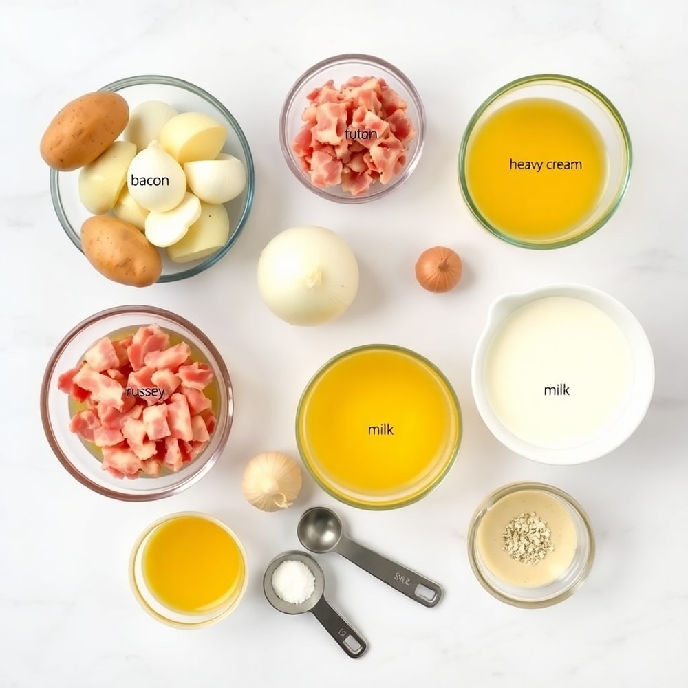 Raw ingredients for Baked Potato Soup