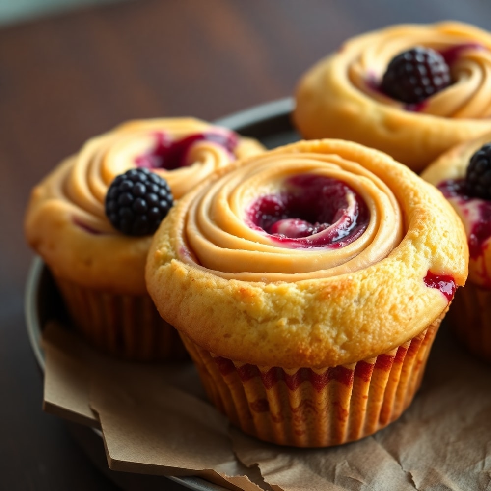 berry cream cheese muffins