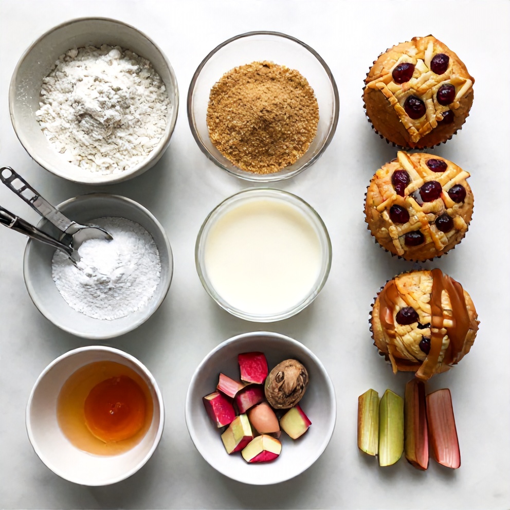 Caramelized Rhubarb Muffins Ingredients