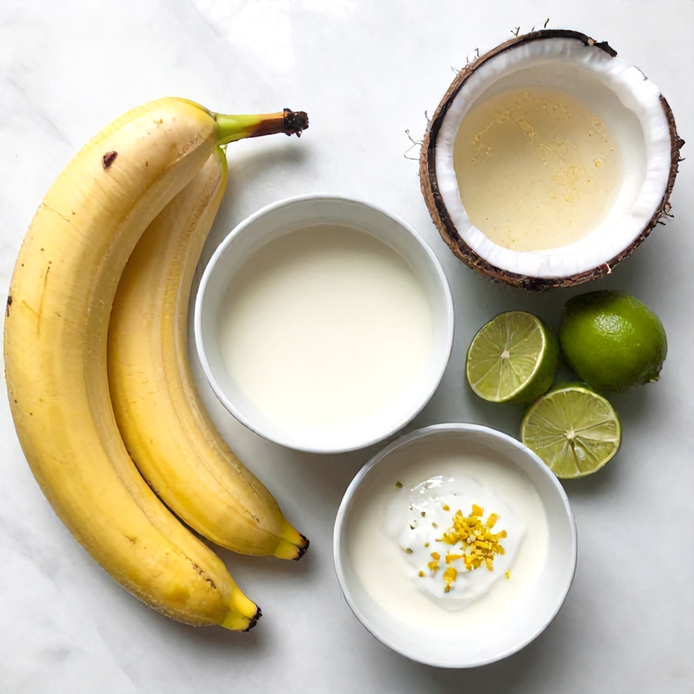 Ingredients for Creamy Coconut Key Lime Pie Smoothie