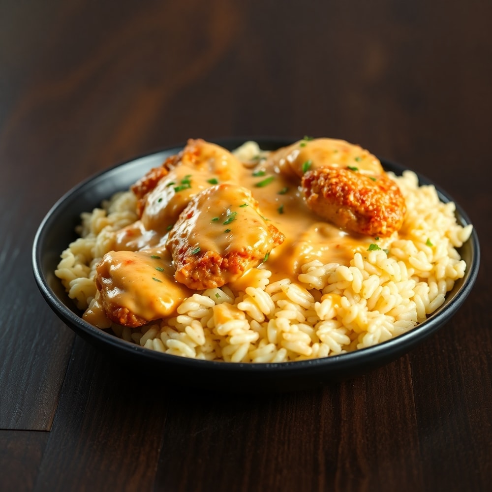 Creamy Smothered Chicken and Rice