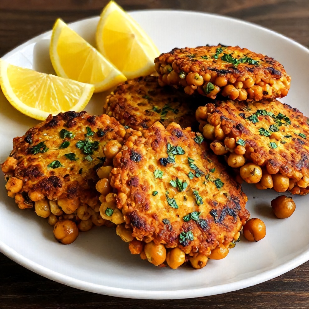 Crispy Baked Chickpea Patties