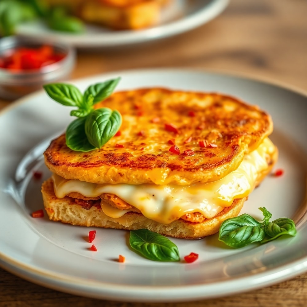 Chicken Parmesan Grilled Cheese Close-Up